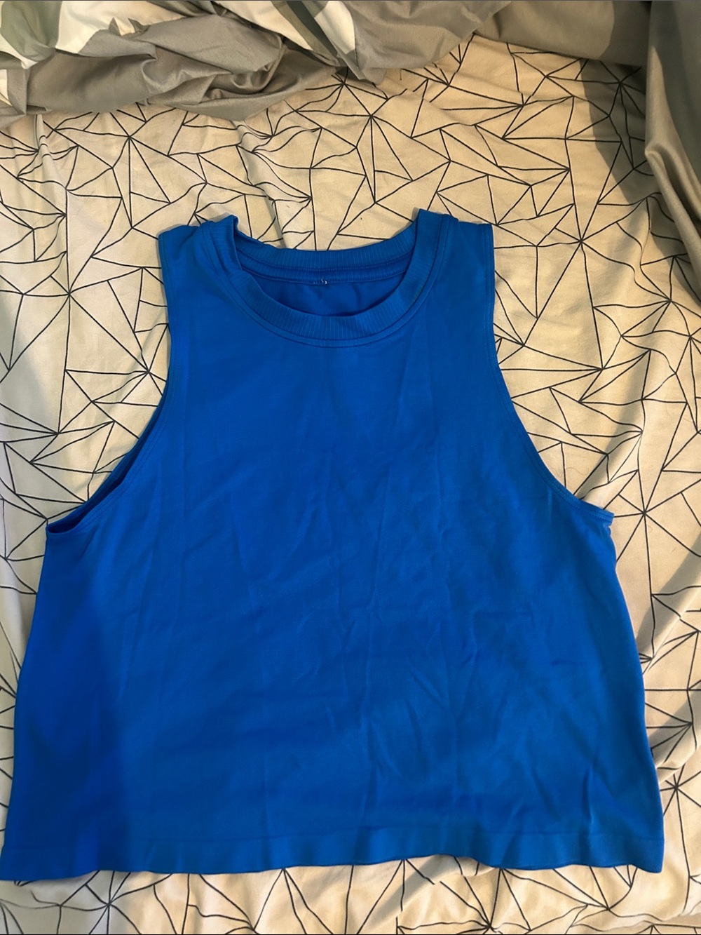 lululemon athletica Royal Blue Cropped Tank Top